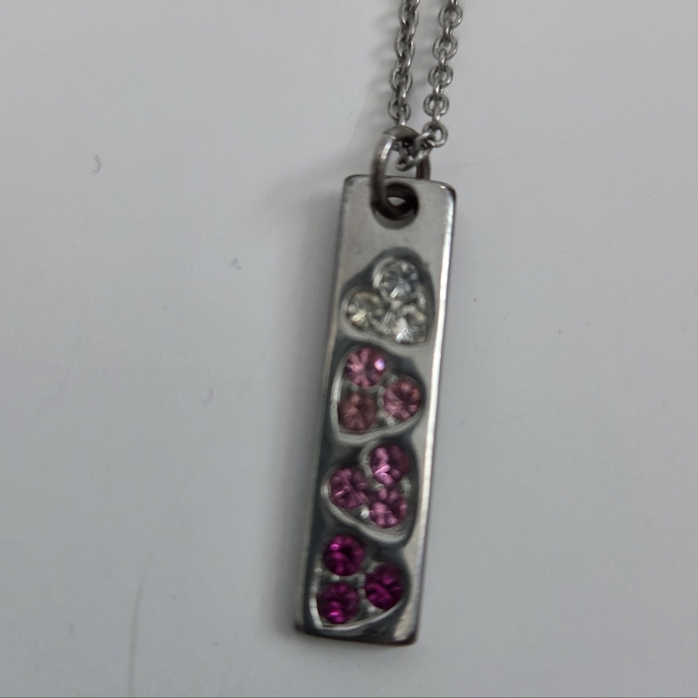Lia Sophia EMBRACE ombre silver & crystal necklace